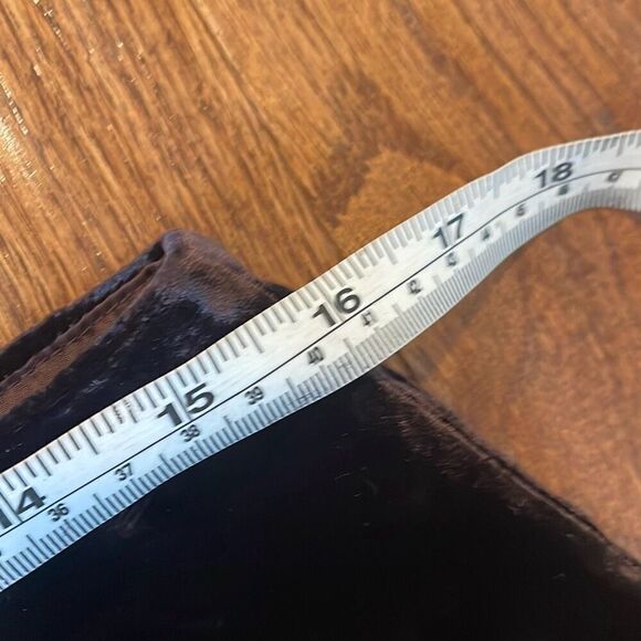 Talbots Collection Vintage Silk NWT brown velvet flounce skirt 12 - Picture 4 of 10